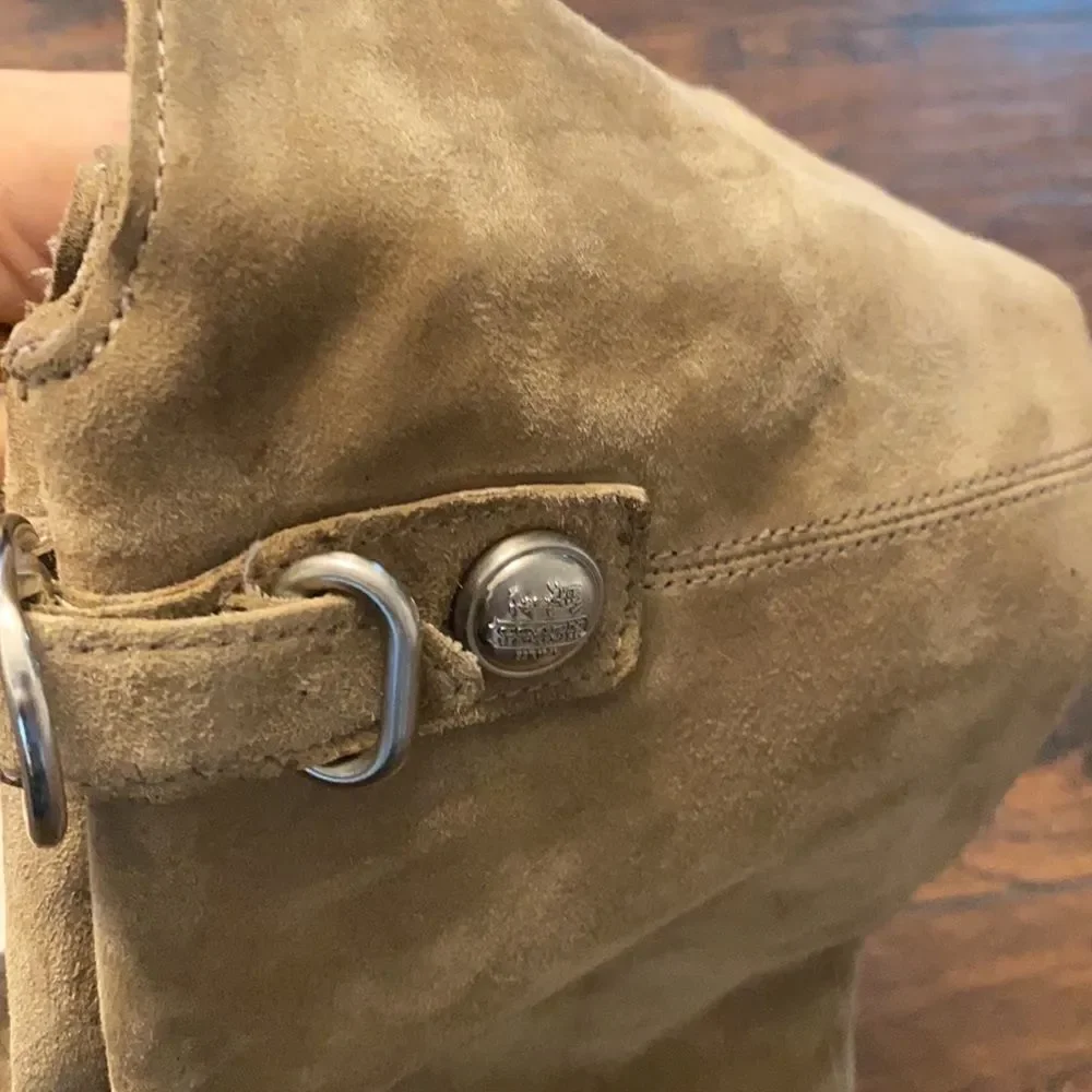 Coach Benita Dark tan  Suede Leather Knee High Boots - Size 6 b in GUC